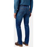 Wrangler - Greensboro - Jeans - Blauw - Regular Fit, Rechte Pijp, Duurzaam Katoenen Denim