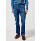 Wrangler - Greensboro - Jeans - Blauw - Regular Fit, Rechte Pijp, Duurzaam Katoenen Denim