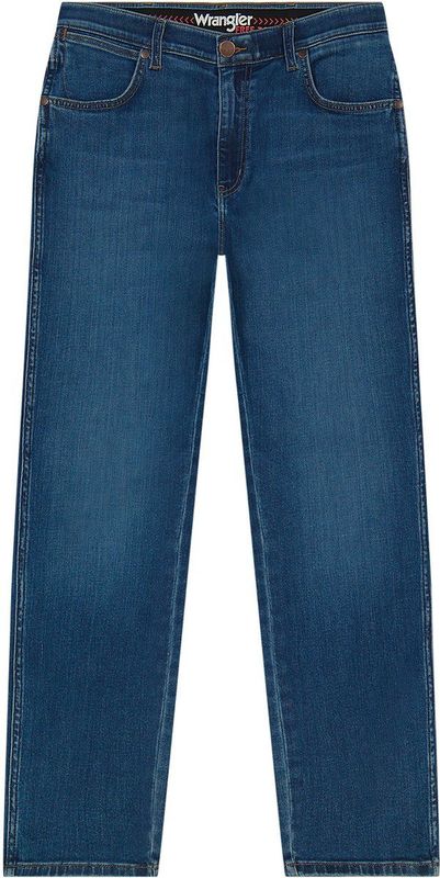 Wrangler - Greensboro - Jeans - Blauw - Regular Fit, Rechte Pijp, Duurzaam Katoenen Denim
