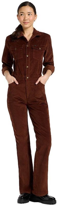Lee - Western Jumpsuit - Luxe Brown - Lange Mouwen