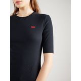 Levi's - LUCA SLIM TEE - T-shirt - Caviar - Slim Fit, Ronde Hals, Halve Mouwen, 96% Katoen