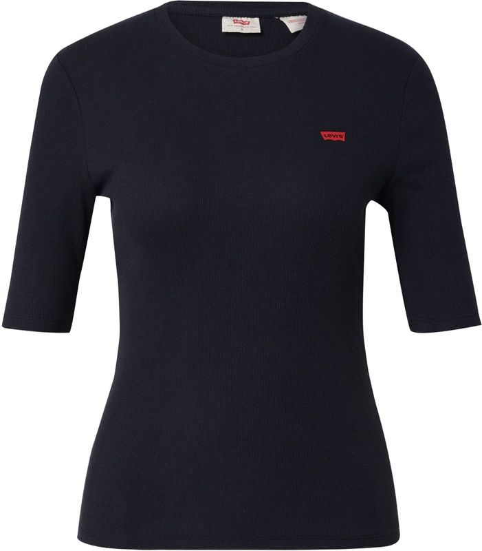 Levi's - LUCA SLIM TEE - T-shirt - Caviar - Slim Fit, Ronde Hals, Halve Mouwen, 96% Katoen