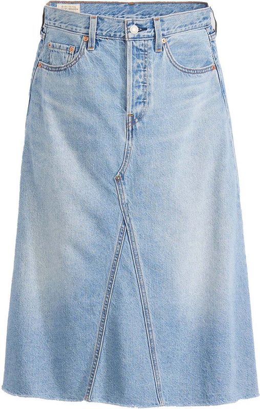 Spijkerrok - Blauw - 100% Katoen - Hoge Taille