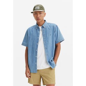 Levi's - A9161-0007 - Overhemd - Blauw - 100% Katoen, Korte Mouwen, Loose Fit