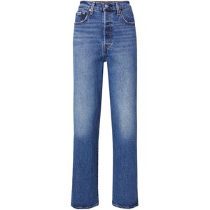 Levi´s - Ribcage Straight Ankle - Spijkerbroek - Blauw - 99% Katoen, 1% Elastaan