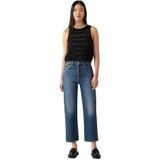 Levi´s - Ribcage Straight Ankle - Spijkerbroek - Blauw - 99% Katoen, 1% Elastaan