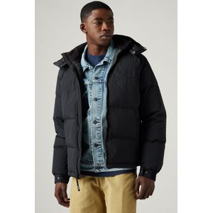 Levi's - ROCKRIDGE SHORT PUFFER - Gewatteerde Jas - Jet Black - Met Capuchon