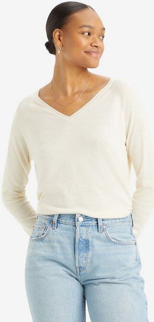 Petal - V-hals Pullover - Katoen - Relaxte Pasvorm