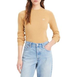 Levi's Crew Rib Sweater Sweatshirt voor dames, tan, XS