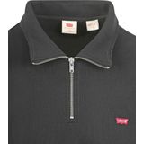 Levi´s - Original Housemark Quarter-Zip Pullover - Katoen - Zwart