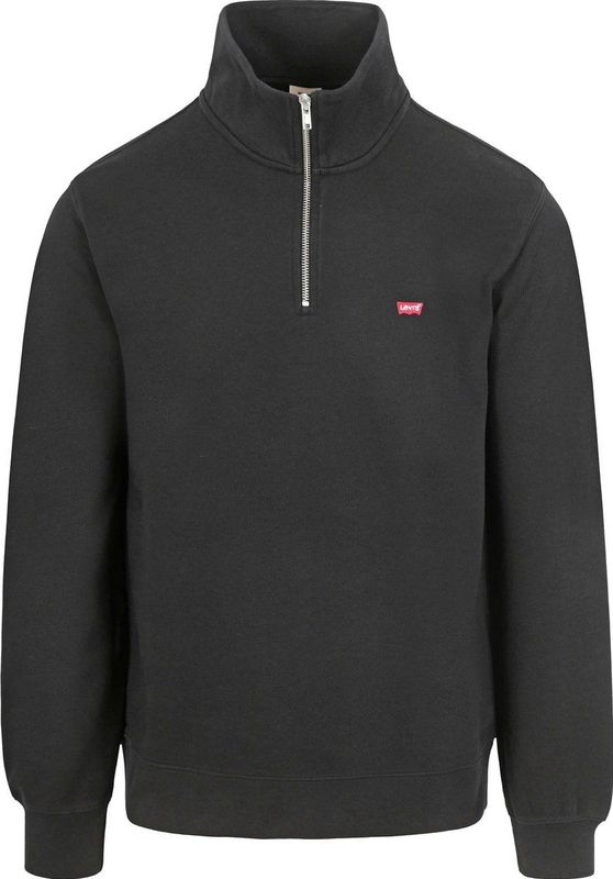 Levi´s - Original Housemark Quarter-Zip Pullover - Katoen - Zwart