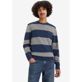 Levi's Originele Housemark sweater voor heren, Calloway Stripe Sargasso Sea, L