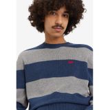 Levi's Originele Housemark sweater voor heren, Calloway Stripe Sargasso Sea, L