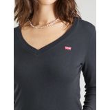 Levi's - A9330-0000 T-shirt - Zwart - Katoen - Lange Mouwen