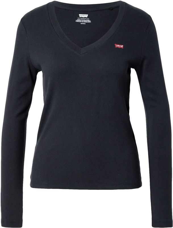 Levi's - A9330-0000 T-shirt - Zwart - Katoen - Lange Mouwen