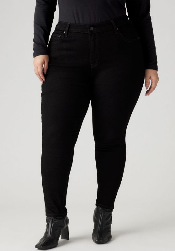 Levi's - 314 Shaping Straight - Jeans - Zwart - High Waist