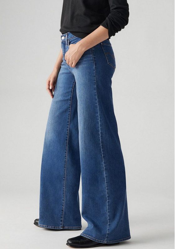 Levi's - 318 Shaping Wide Leg - Spijkerbroek - Denim - Stretch