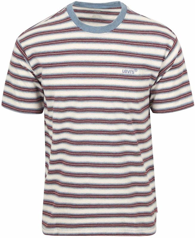 Levi's T-Shirt Blauw Beige Multicolour - Heren - Korte Mouwen