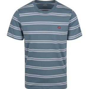 Levi's T-shirt Original Stripe Rowan Steam Blue - Größe M