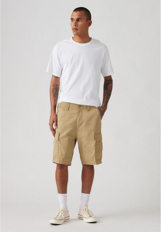 Carrier Cargo Shorts - Kaki - 100% Katoen - Reflecterende Tape