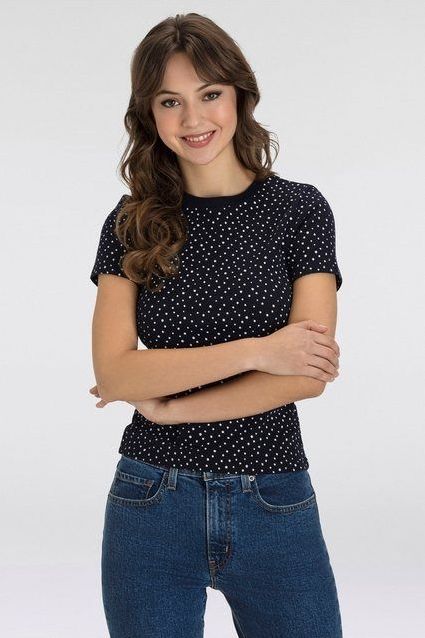 Levi's - ESSENTIAL HM SS TEE - T-shirt - Marlo Dot V2 Night S - 100% Katoen