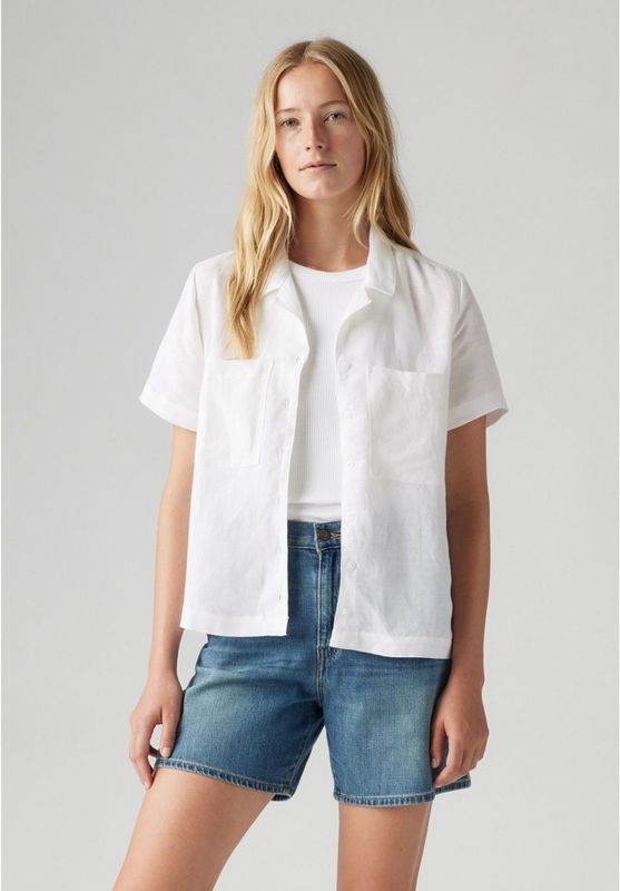 LEVI'S - Hemd - Korte Mouwen - Wit - Linnen
