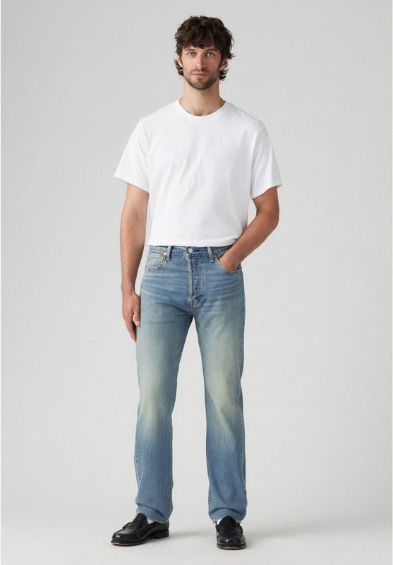 Levi's - 555 - Jeans - Blauw - Katoen, Denim
