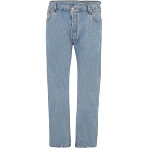 Jeans - Light Indigo - Katoen - Recht - Knoopsluiting