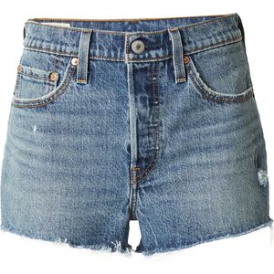 Levi's - 501 Original Korte Jeans - Blauw - Katoen - Hoge Taille
