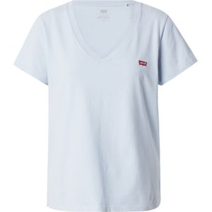 Levi's - Perfect Vneck T-shirt - Blauw - Katoen - Korte Mouwen