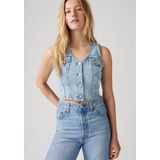 Bella - Denim Corset - Zwart - 100% Katoen