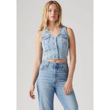 Bella - Denim Corset - Zwart - 100% Katoen