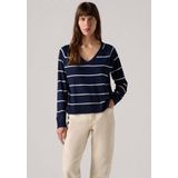 Petal - Pullover - V-hals - Grijs - 53% Polyester, 30% Viscose, 17% Polyamide