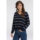 Petal - Pullover - V-hals - Grijs - 53% Polyester, 30% Viscose, 17% Polyamide