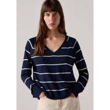 Petal - Pullover - V-hals - Grijs - 53% Polyester, 30% Viscose, 17% Polyamide