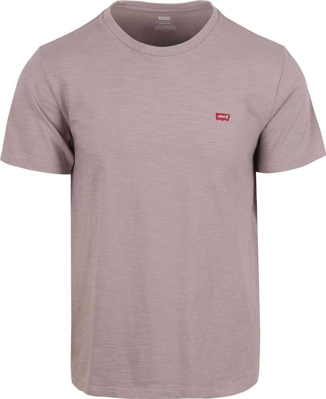 T-shirt - Mélange - Jersey - Gevoerde Zoom/Rand - Kwartmouw