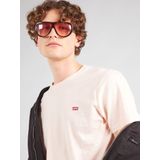 Levi's - 56605-0269 - T-shirt - Beige - Katoen, Korte Mouwen