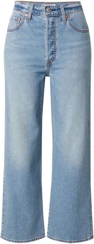 Levis  RIBCAGE STRAIGHT ANKLE  Broeken  dames Blauw