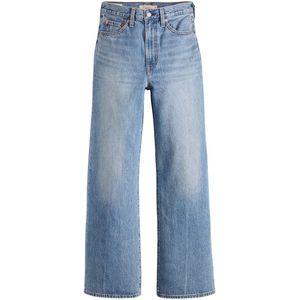 Levi's - Ribcage A6081-0012 - Jeans - Blauw - Wijde Pijpen - Casual - Katoen - Denim