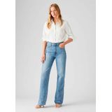 Levi's - Ribcage A6081-0012 - Jeans - Blauw - Wijde Pijpen - Casual - Katoen - Denim