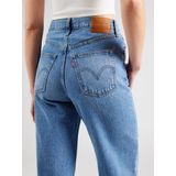 Levi's - Ribcage A6081-0012 - Jeans - Blauw - Wijde Pijpen - Casual - Katoen - Denim