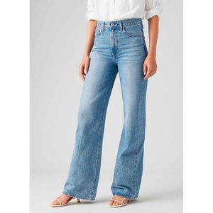 Levi's - Ribcage A6081-0012 - Jeans - Blauw - Wijde Pijpen - Casual - Katoen - Denim