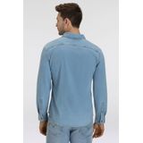 Levi's - Battery Hm Slim Overhemd - Blauw - 60% Katoen, 20% Gerecycled Katoen, 19% Gerecycled Polyester, 1% LYCRA®