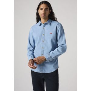 Levi's - Battery Hm Slim Overhemd - Blauw - 60% Katoen, 20% Gerecycled Katoen, 19% Gerecycled Polyester, 1% LYCRA®