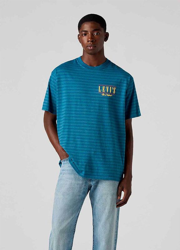 Levi's - Vintage Fit Graphic Tee - T-shirt - Stripe Serif Logo - Katoen