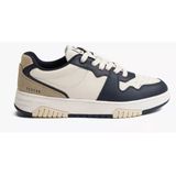 SJ Lifestyle - Heren Sneaker - Navy/off White - Gerecycled Leder - Flexibele Zool