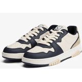 SJ Lifestyle - Heren Sneaker - Navy/off White - Gerecycled Leder - Flexibele Zool