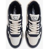 SJ Lifestyle - Heren Sneaker - Navy/off White - Gerecycled Leder - Flexibele Zool