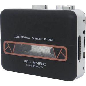 MULTIC Cassette Speler - Klassieke Retro Walkman Tape Cassette Recorder - Automatisch Terugspelen - Inclusief Draagtas & Oortjes - Zwart