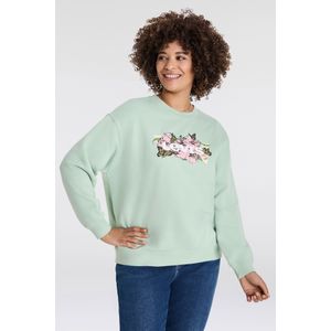 Sweater met ronde hals en logo LEVI’S PLUS. Katoen materiaal. Maten 48/50 FR - 46/48 EU. Groen kleur